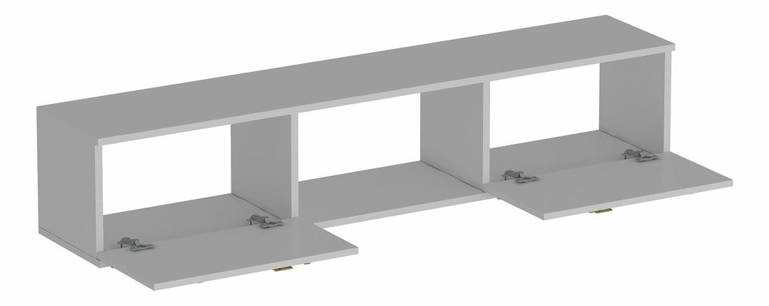 TV stolek/skříňka Arenden (bílá + stříbrná)