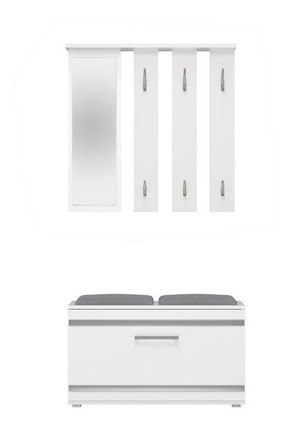 Předsíňová sestava Oasis 1 (bílá) (se zrcadlem)