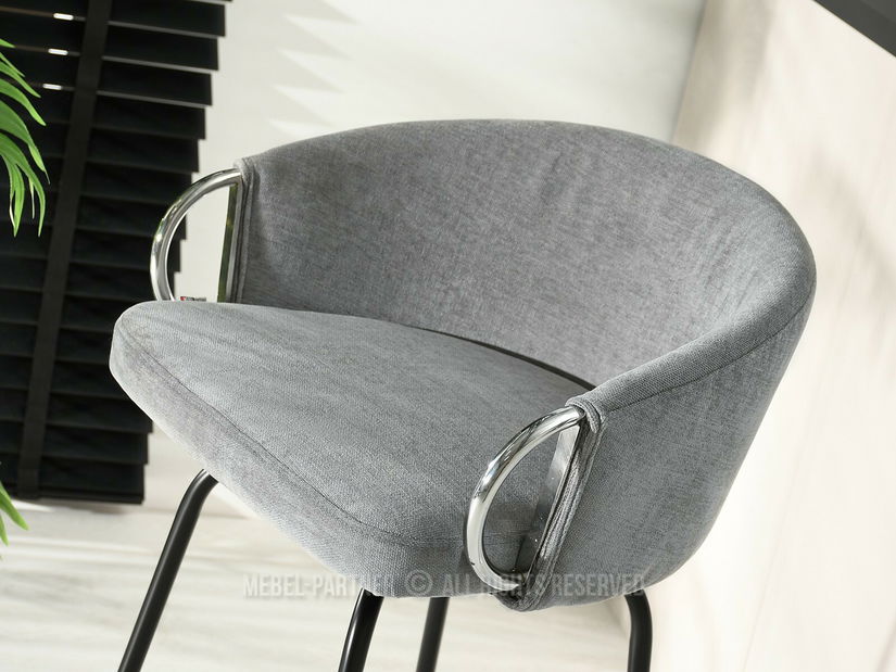 Barová židle Clorax (šedá + černá)