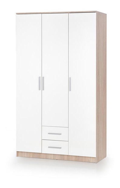 Šatní skříň Lappa (bílá + dub sonoma