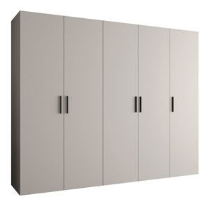 Šatní skříň 250 cm Borry 1 (kašmír + černá)