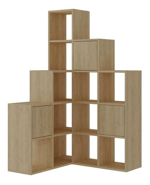 Regál Paltea (dub safírový + dub)