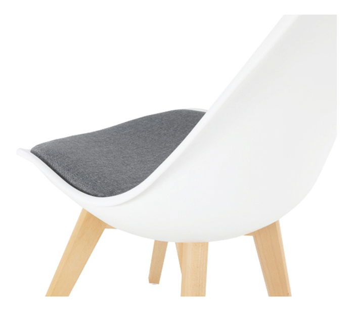 Jídelní židle Ambany (bílá + šedá)