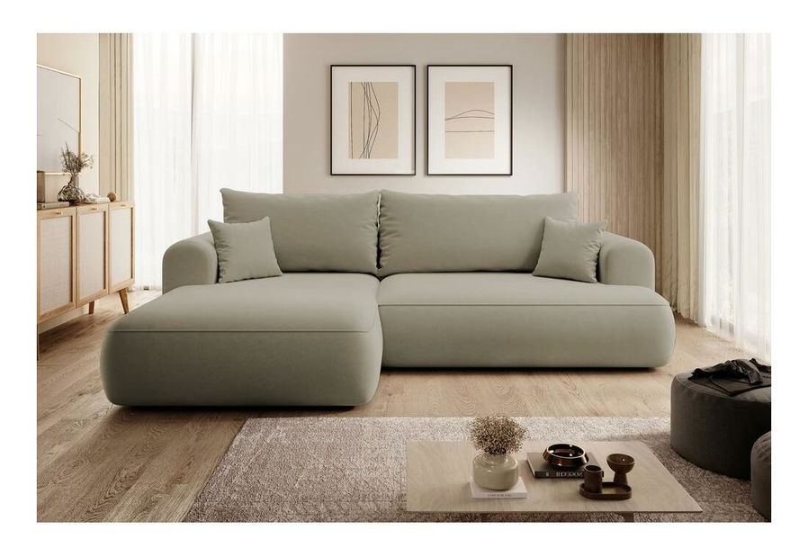 Rohová sedací souprava Olivo I (L) (béžová střední + černá)