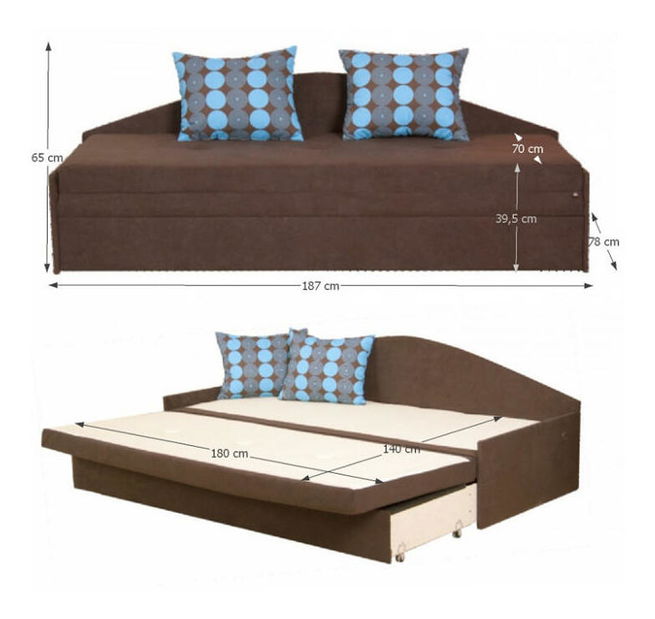 Pohovka Matej čokoládová