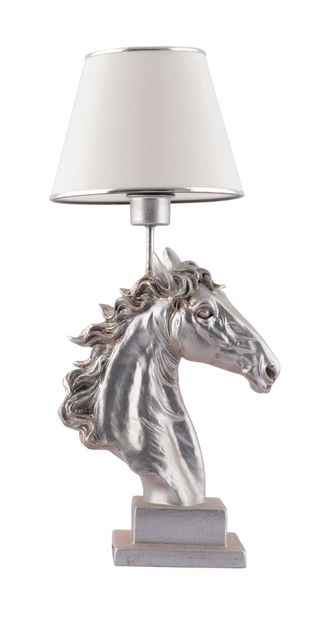 Stolní lampa Horsalosso 1 (bílá + stříbrná)