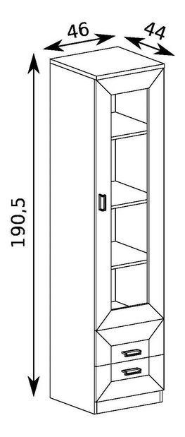 Vitrína Titanus 10 (dub lefkas)