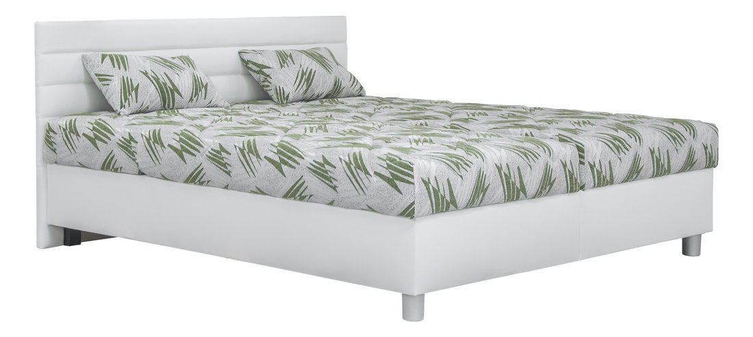 Manželská postel 160 cm Blanář Spa (bílá) (s rošty a matracemi Alena)