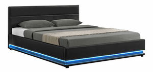 Manželská postel 180 cm Baella (s roštem, osvětlením a úl. prostorem)