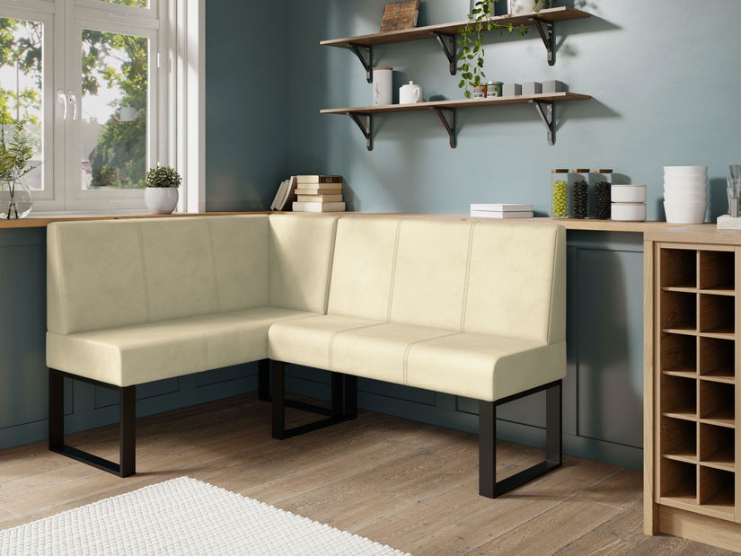 Rohová lavice Bernio 140x200 (krémová) (L)