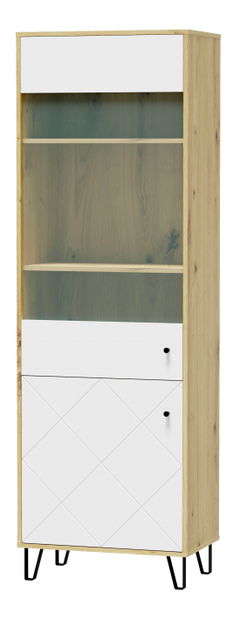 Vitrína Bonny BL14 (dub artisan + bílá matná)