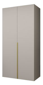 Šatní skříň 100 cm Alice 1 (kašmír + zlatá)
