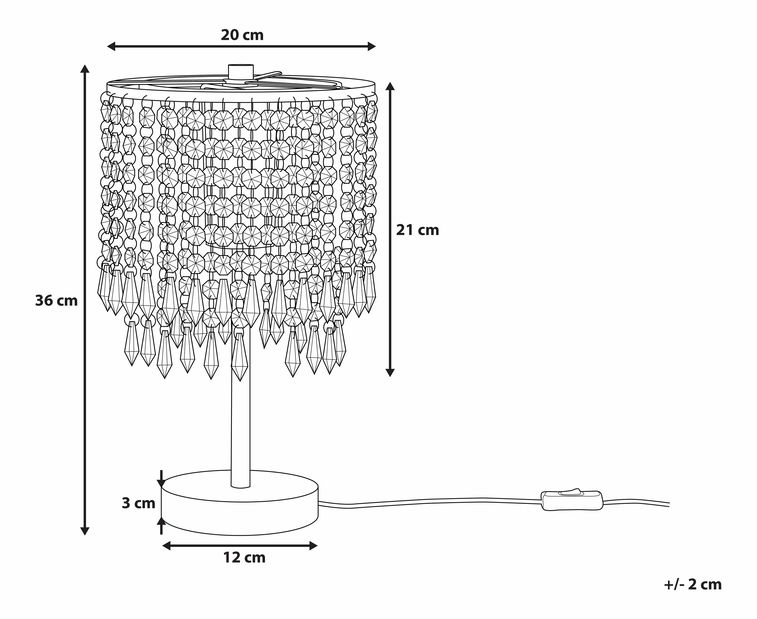 Stolní lampa Armavir (stříbrná)