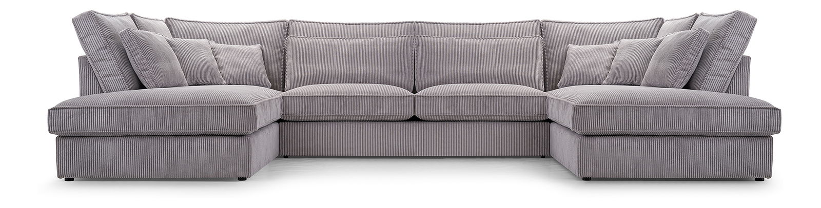 Rohová sedací souprava U Cabrio (šedá) (P)