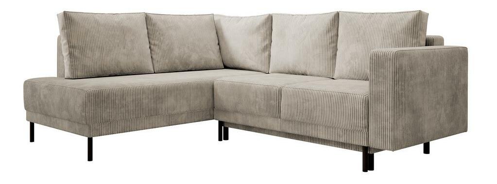 Rohová sedací souprava Rodriguez (L) (béžová tmavá + černá)