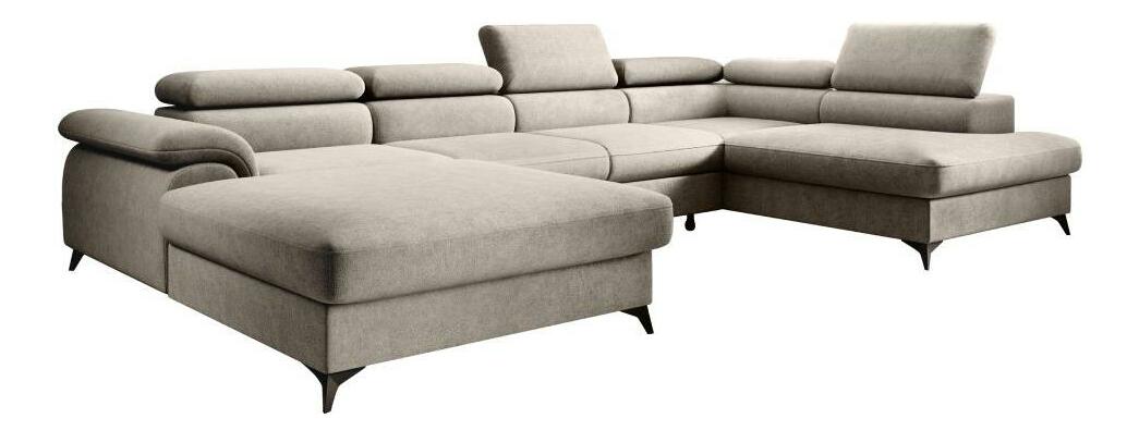 Rohová sedačka ve tvaru U Coly (béžová) (s úl. prostorem) (P)