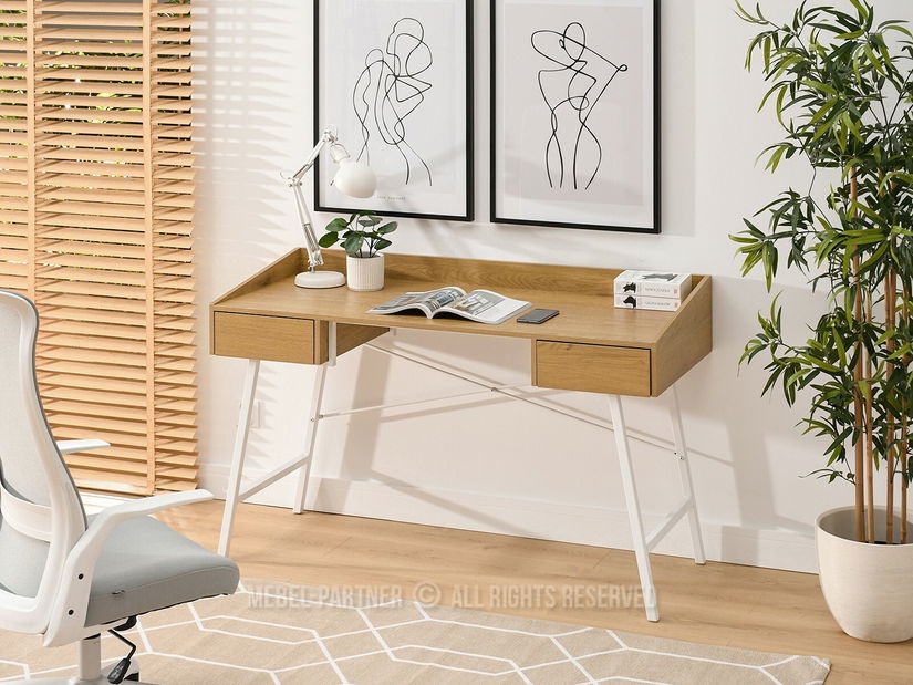 PC stolek Esko (dub + bílá)