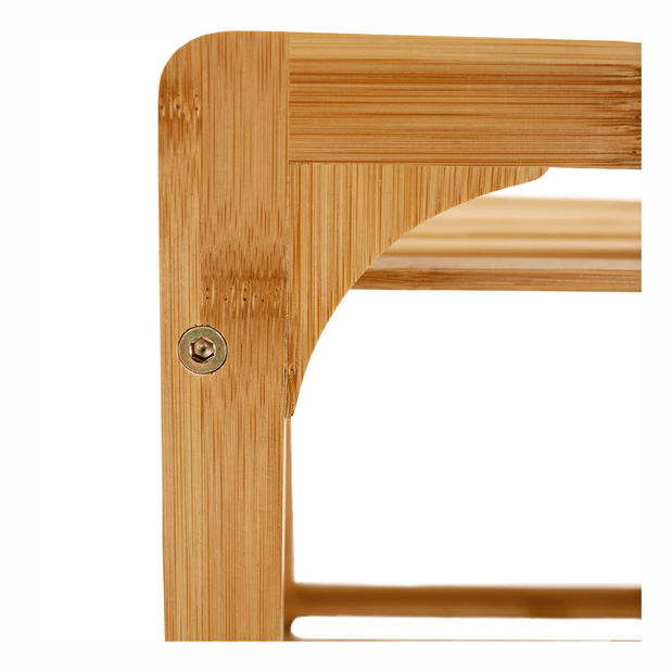 Koš na prádlo Sansal NEW (přírodní bambus + šedá)