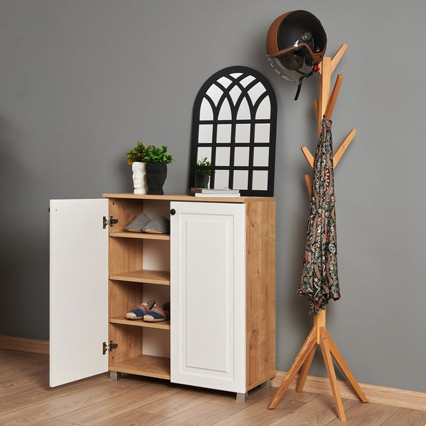 Botník (skříňka na boty) Tuvantille S (dub safírový + ořech)