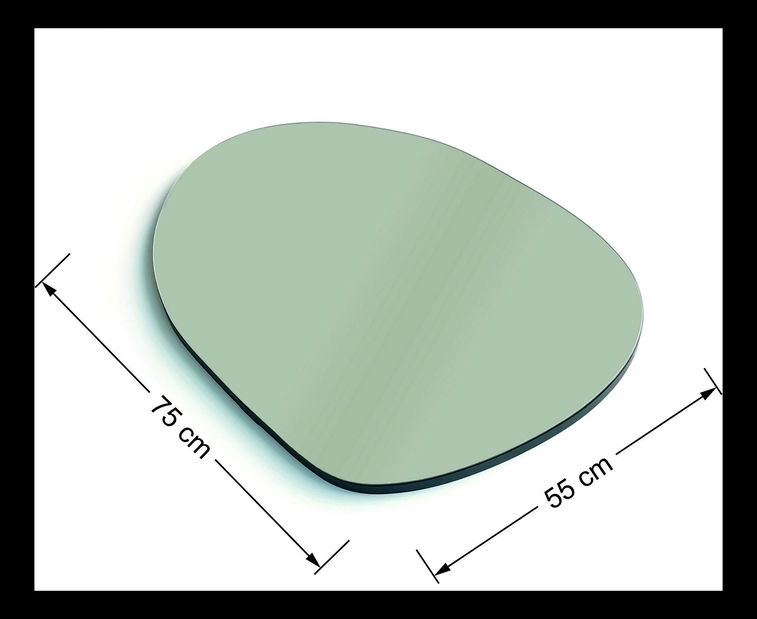 Set 2ks. zrcadel Glami 3 (Černá)