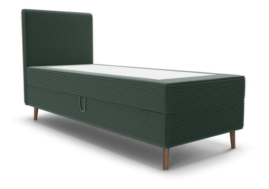 Jednolůžková postel 90 cm Napoli Bonell (zelená) (s roštem, bez úl. prostoru)