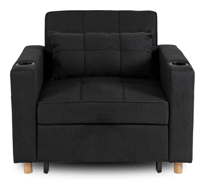 Rozkládací křeslo Suspendida (černá)