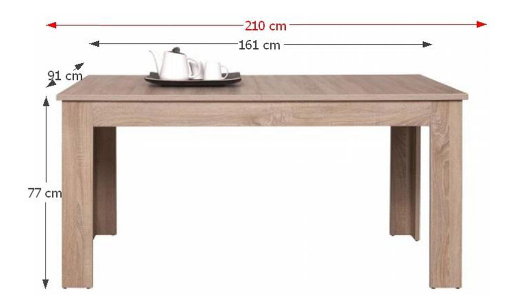 Jídelní stůl Gary Typ 12 (pro 6 až 8 osob)