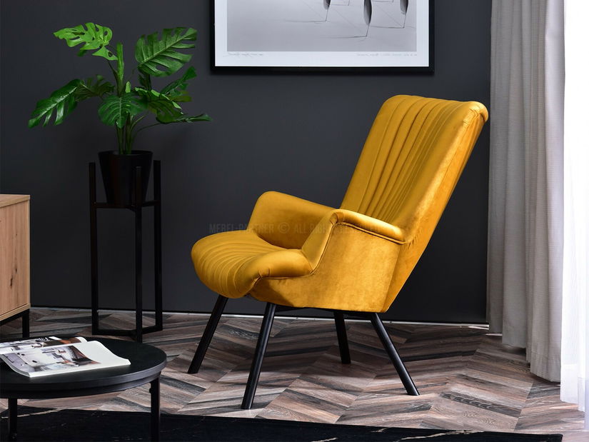 Designové křeslo Lanzaris (zlatá)