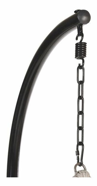 Závěsné křeslo se stojanem ASISA (polyratan) (šedá)