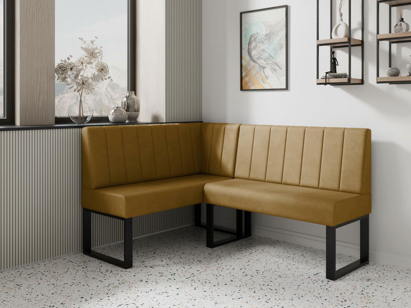 Rohová lavice Mondeo 130x170 (hořčičná) (L)