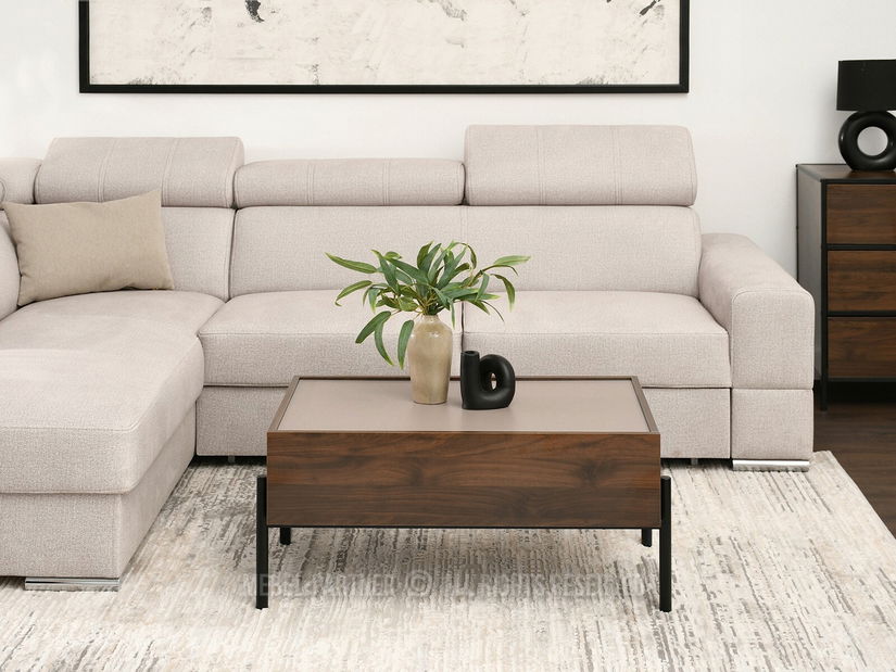 Konferenční stolek Bertina M (béžová + černá)