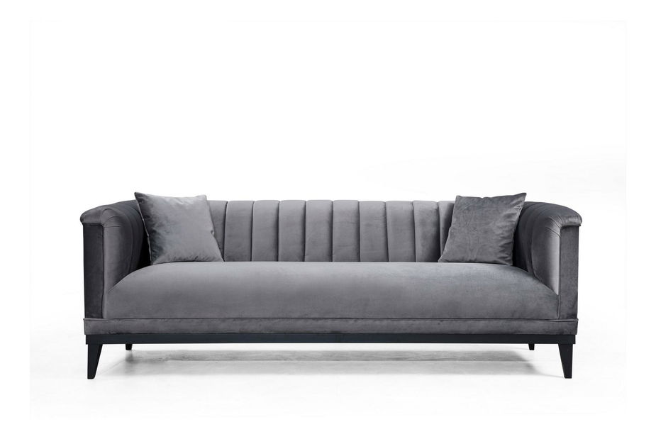 Pohovka trojsedačka Trendy (tmavě šedá + černá)