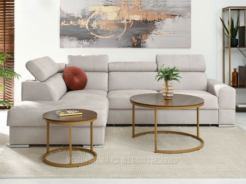 Konferenční stolek Klara (ořech + zlatá) *bazar