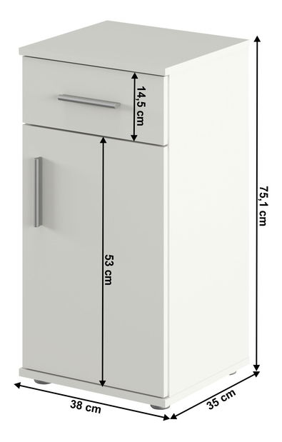 Skříňka Lessa 03 (bílá matná)