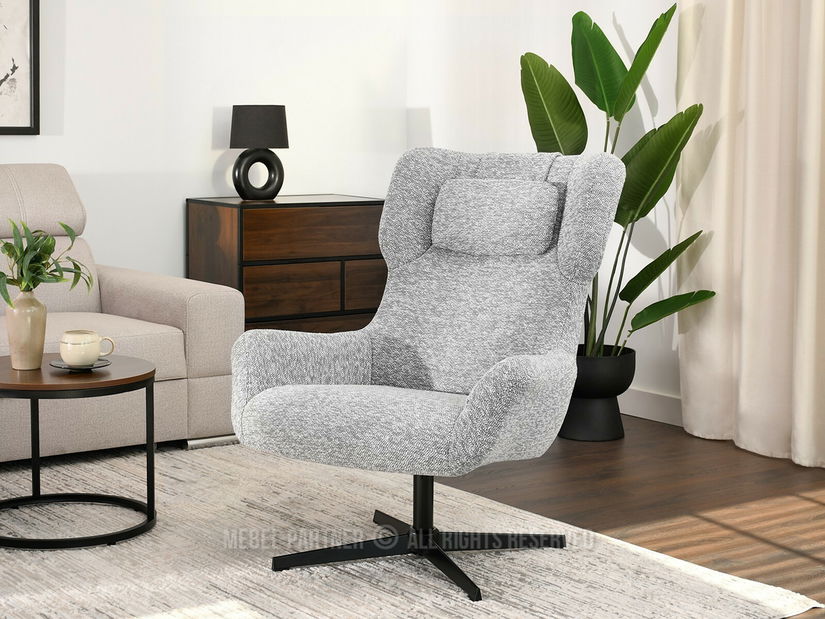 Křeslo Irma (šedá + černá)