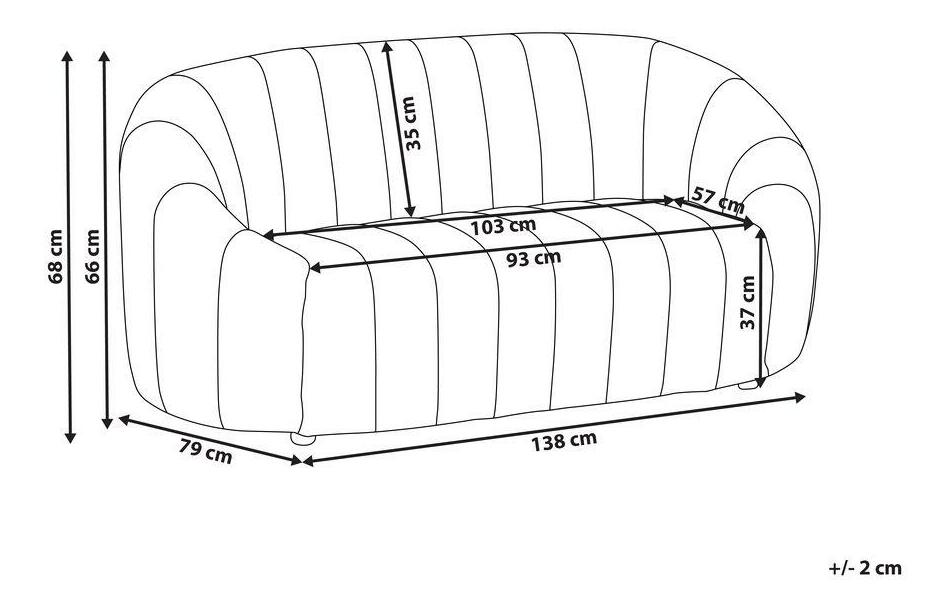 Pohovka dvousedačka Malza (zelená)