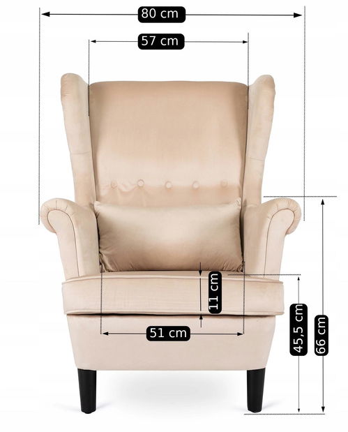 Křeslo Kitch 2 (béžová)