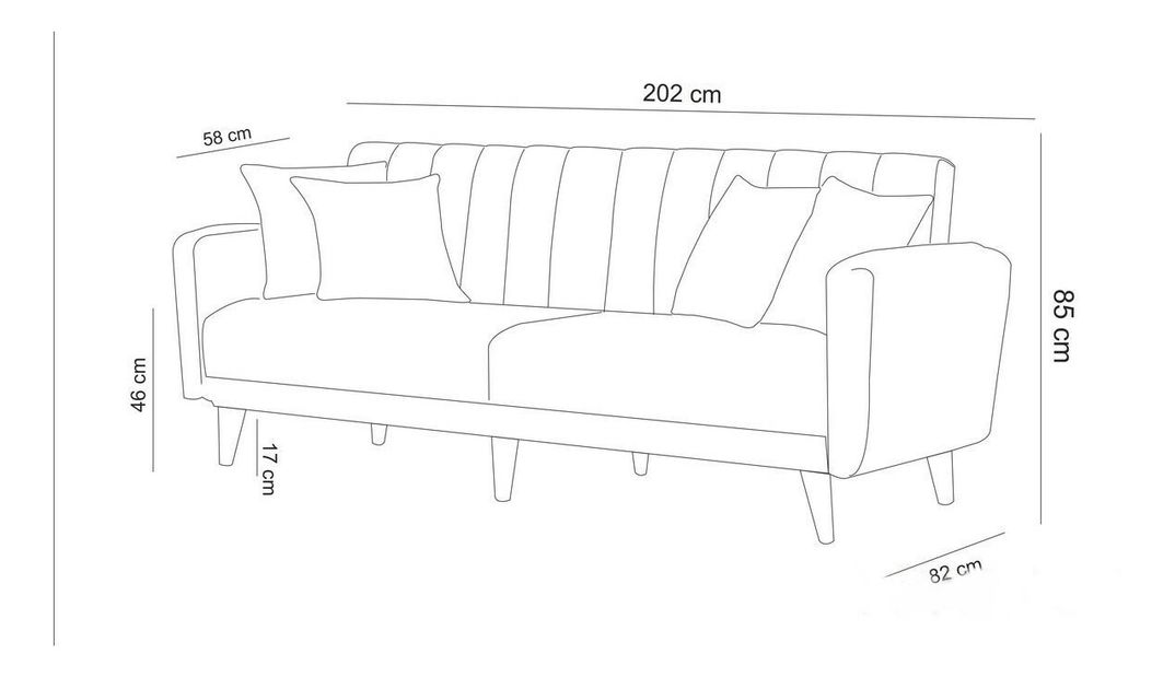Sedací souprava 3+1 Acanti (Antracit)