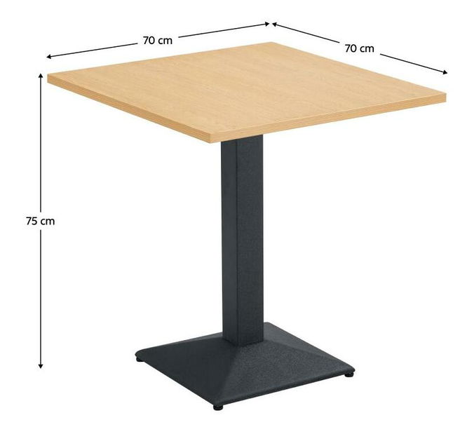 Jídelní stůl Rahola 1 (dub + černá) (pro 2 osoby)