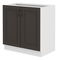 Dolní kuchyňská skříňka Sheila 80 D 2F BB (bílá + grafit)