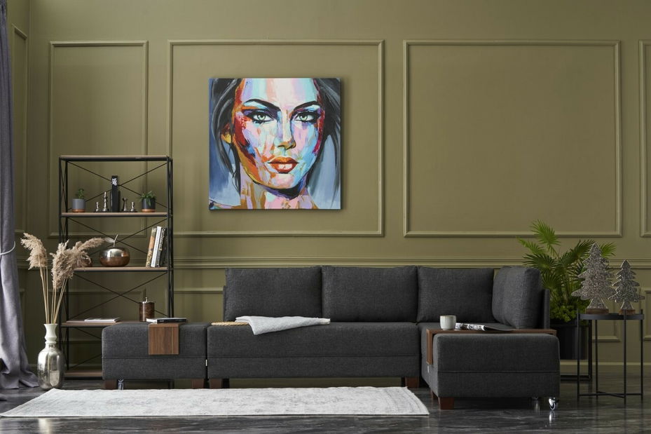 Rohová sedačka Flay 1 (antracit) (P)