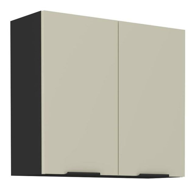 Horní kuchyňská skříňka Arikona 80 G 72 2F (kašmír + černá)