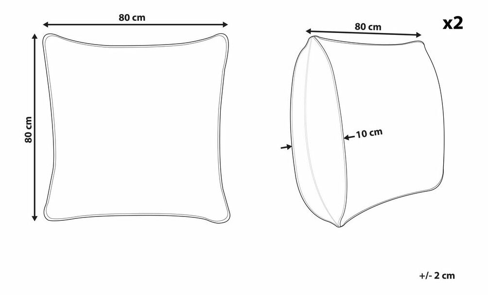Polštář 40 x 80 cm Kharta (bílá)