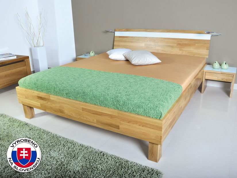 Manželská postel 170 cm Klára se sklem (masiv)