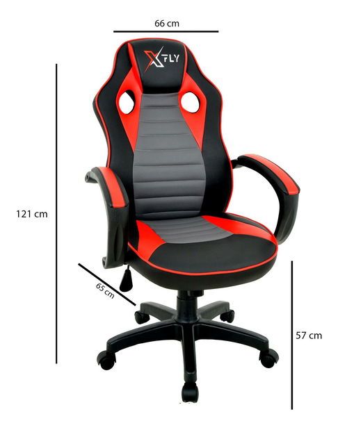 Kancelářské herní křeslo Vamivo 5 (červená + černá)