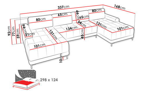 Rohová sedací souprava U Bonzi XL (popelavá)