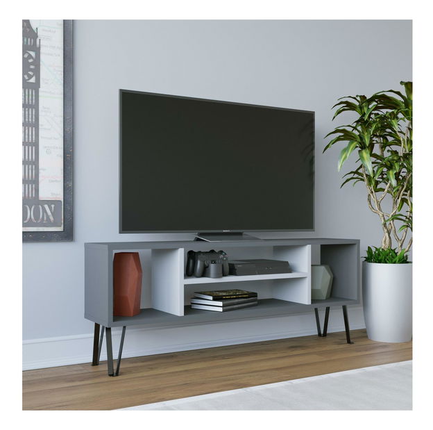 TV stolek Tesopu (antracit + bílá)