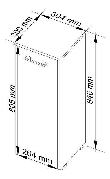 Koupelnová skříňka Farid TYP1 (dub sonoma)