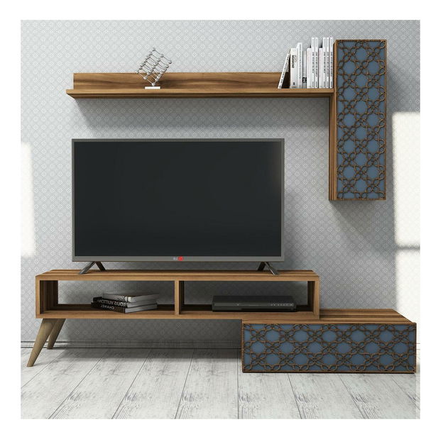 Obývací stěna Komite (ořech + chalcedon)