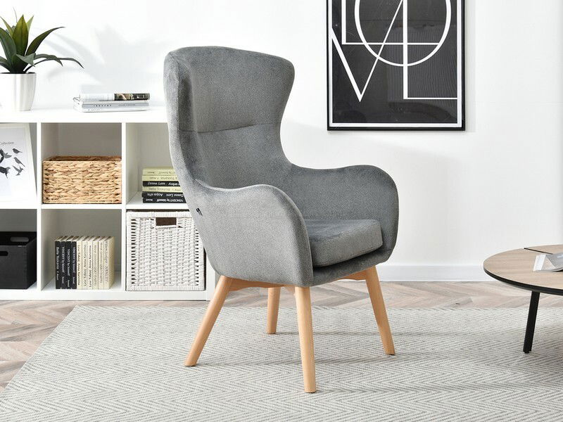 Křeslo Léto (šedá + buk)